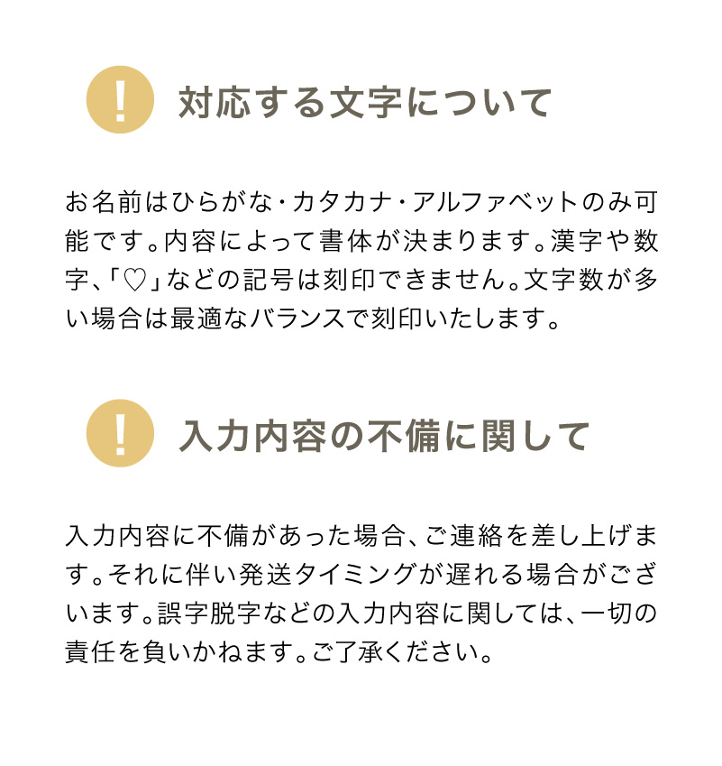 対応する文字について