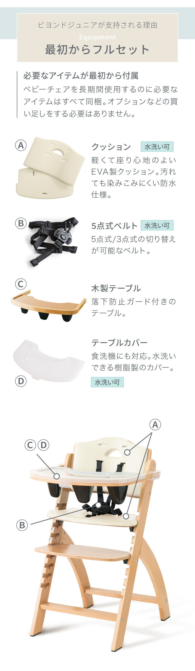 ビヨンドジュニア ハイチェア